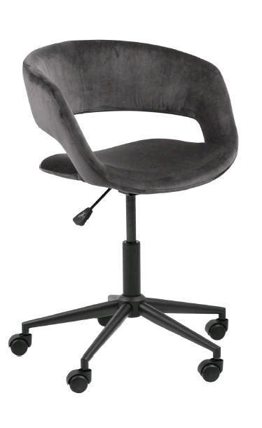 JUGENDDREHSTUHL Schwarz, Dunkelgrau - Dunkelgrau/Schwarz, Design, Kunststoff/Textil (56/87/54cm) - Carryhome
