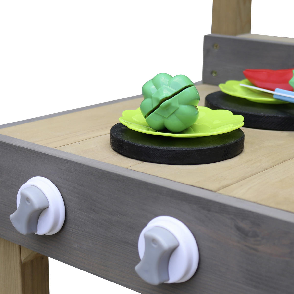 SAND & WASSER SPIELKÜCHE  - Weiß/Braun, KONVENTIONELL, Holz/Kunststoff (75/100/38,5cm) - Ambia Garden