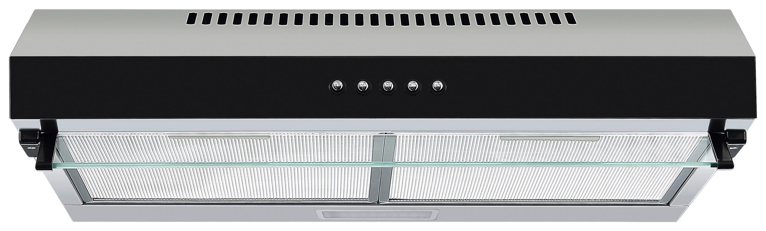 DUNSTABZUGSHAUBE CH16060SGB  - Edelstahlfarben/Schwarz, Trend, Glas/Metall (60/13/50,3cm) - Respekta