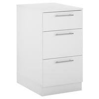 MEHRZWECKSCHRANK 50/92/68 cm  in Weiß  - Chromfarben/Schwarz, Design, Holzwerkstoff/Kunststoff (50/92/68cm)