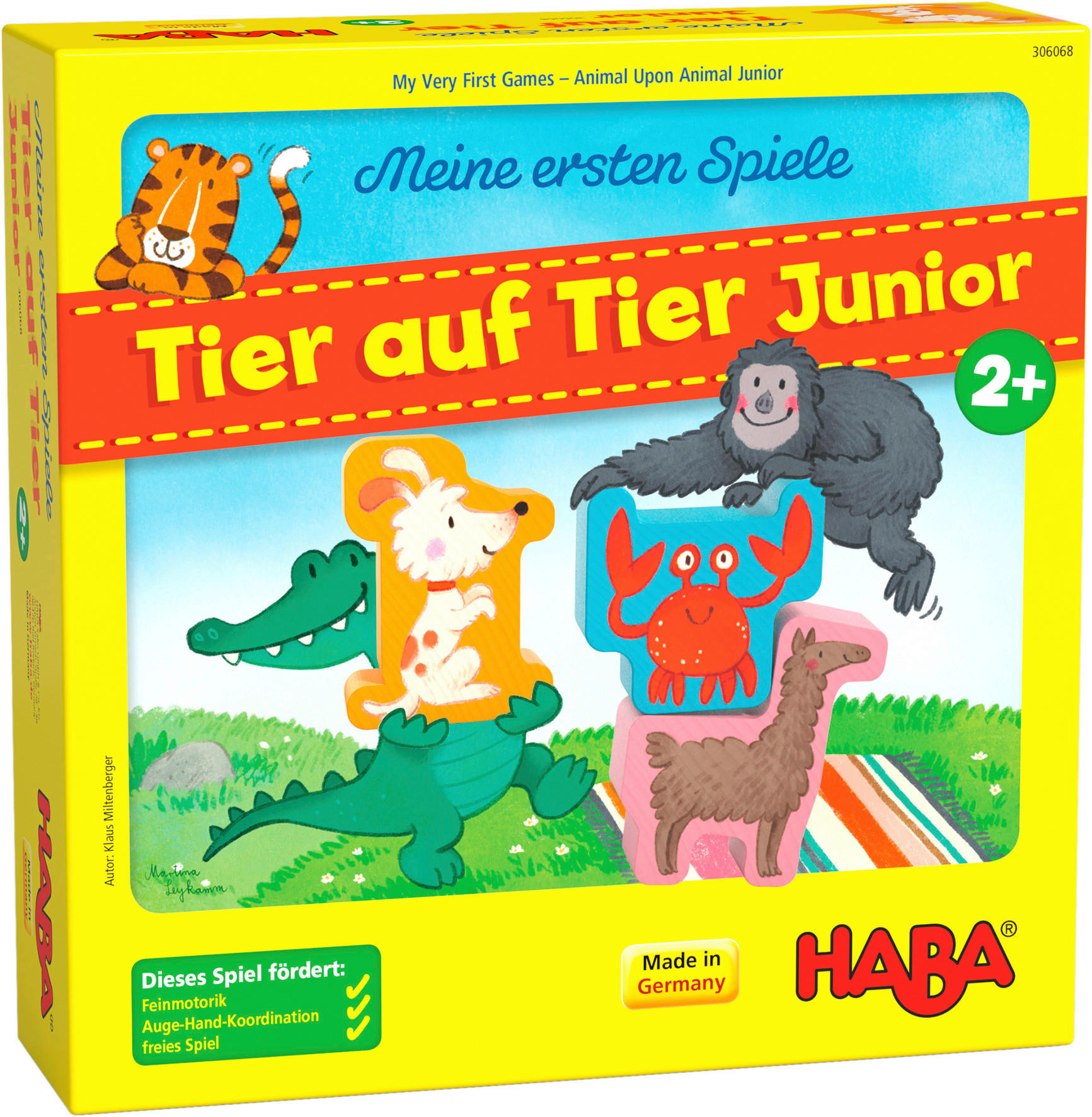 LERNSPIEL Meine ersten Spiele - Tier auf Tier Junior  - Multicolor, Basics, Naturmaterialien/Holz - Haba