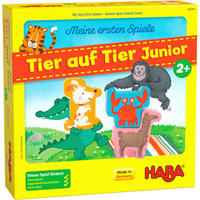 LERNSPIEL Meine ersten Spiele - Tier auf Tier Junior  - Multicolor, Basics, Naturmaterialien/Holz - Haba