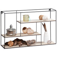 FALIPOLC 60/38/16 cm  - fekete/világosbarna, Romantik / Landhaus, faalapú anyag/fém (60/38/16cm) - Landscape