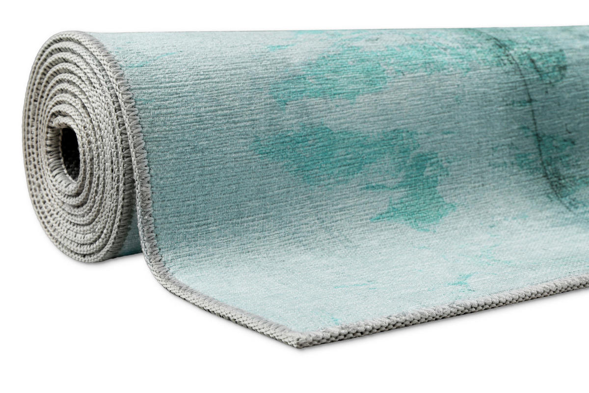 FLACHWEBETEPPICH  Wohnzimmer 70/120 cm Maui Türkis, Pastellblau rechteckig  - Türkis/Pastellblau, KONVENTIONELL, Textil (70/120cm) - Esprit