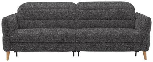 2-SITZER-SOFA in Webstoff Dunkelgrau  - Eiche Bianco/Dunkelgrau, Design, Holz/Textil (234-262/85-106/98-112cm) - Dieter Knoll