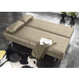 SCHLAFSOFA Macy in Sandfarben  - Sandfarben/Wengefarben, Design, Holz/Textil (203/94/100cm) - Novel
