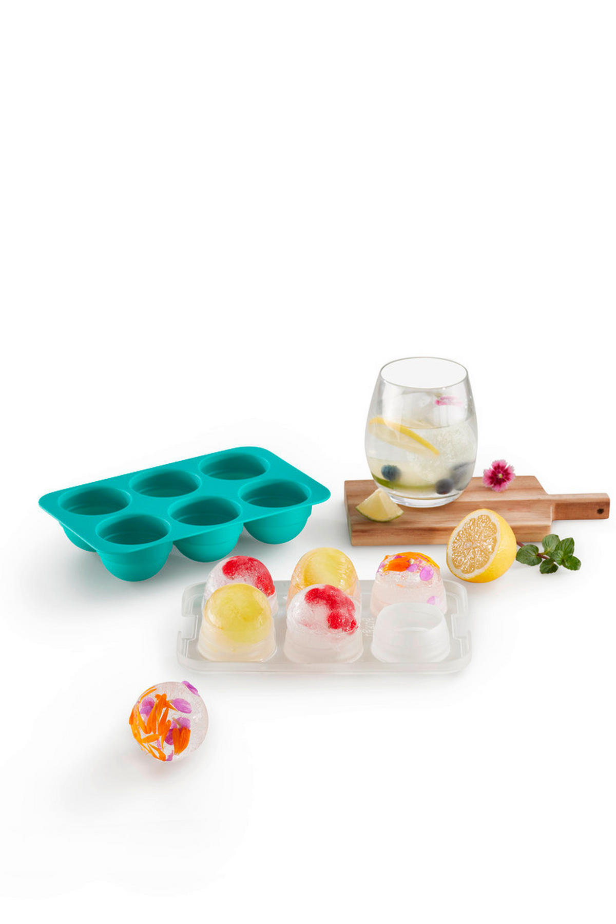 POSODA ZA KOCKE LEDU - turkizna, Basics, umetna masa (13/5,5/20,5cm) - LEKUE