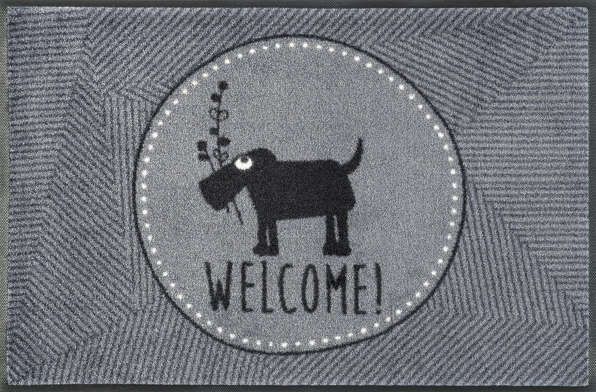 FUßMATTE  50/75 cm  Grau  - Grau, KONVENTIONELL, Kunststoff/Textil (50/75cm) - wash+dry