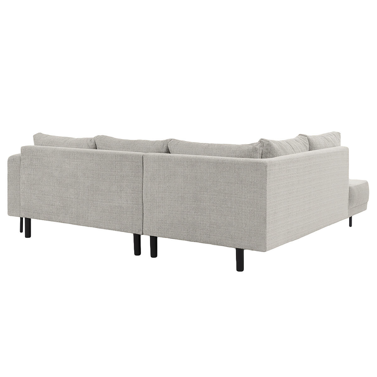 ECKSOFA Mauris Hellgrau Chenille Rückenkissen  - Hellgrau/Schwarz, Design, Kunststoff/Textil (200/233cm) - Livetastic