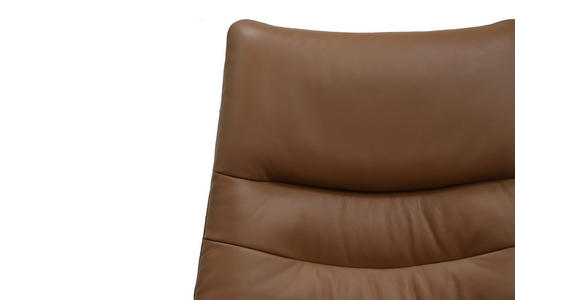 FERNSEHSESSEL  mit Relaxfunktion, Kopfteilverstellung, Aufstehhilfe, Fußteilverstellung Echtleder Lederlook Cognac  - Cognac/Schwarz, Design, Leder/Kunststoff (78.5/87,5-112,5/87,5-161cm) - Cantus