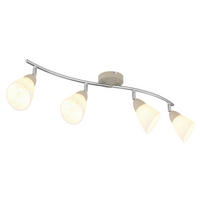 STRAHLER Paula 70/10/21 cm  - Sandfarben/Chromfarben, Design, Glas/Metall (70/10/21cm) - Globo