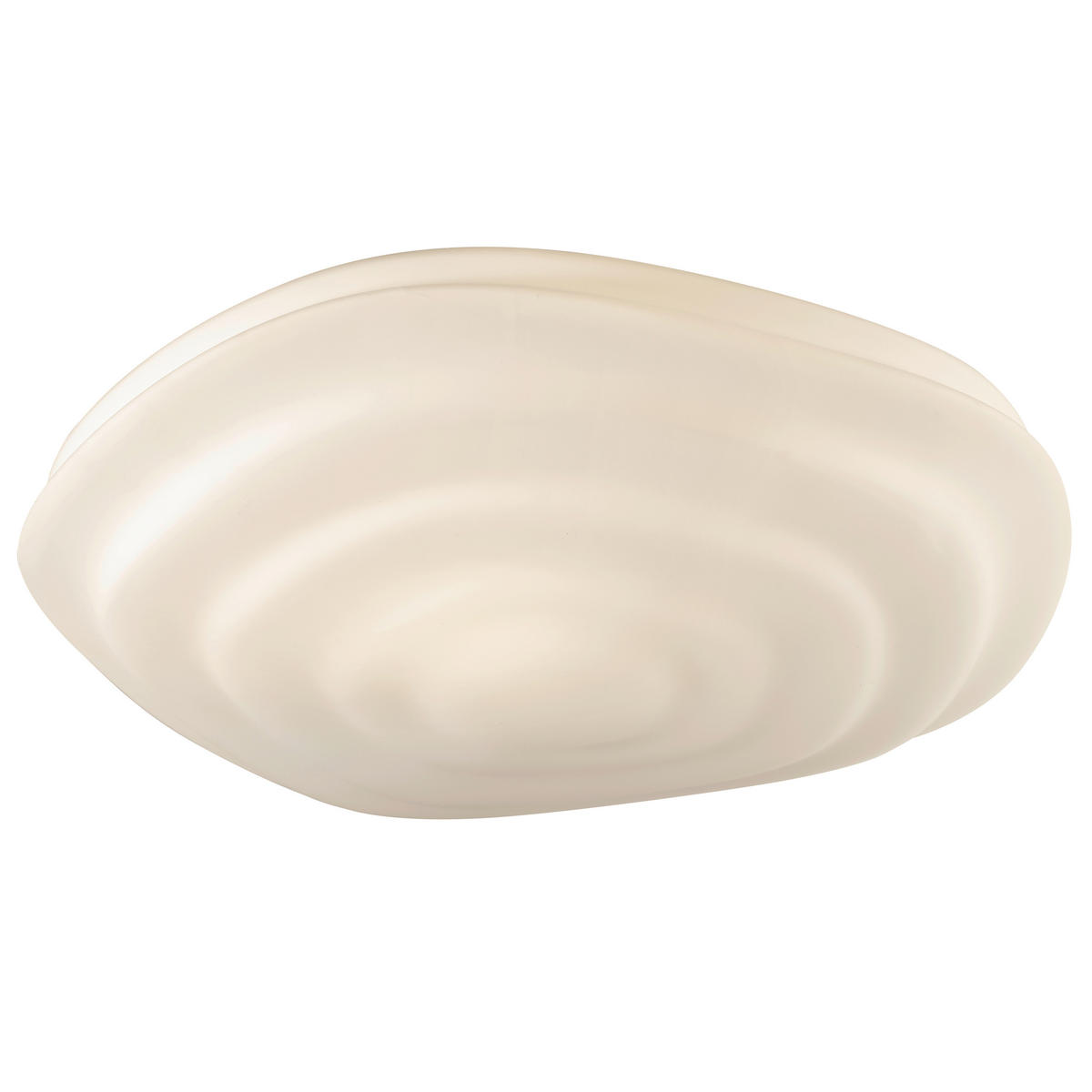 DECKENLEUCHTE Sand 40/13 cm   - Weiß, Design, Glas/Metall (40/13cm) - Brilliant