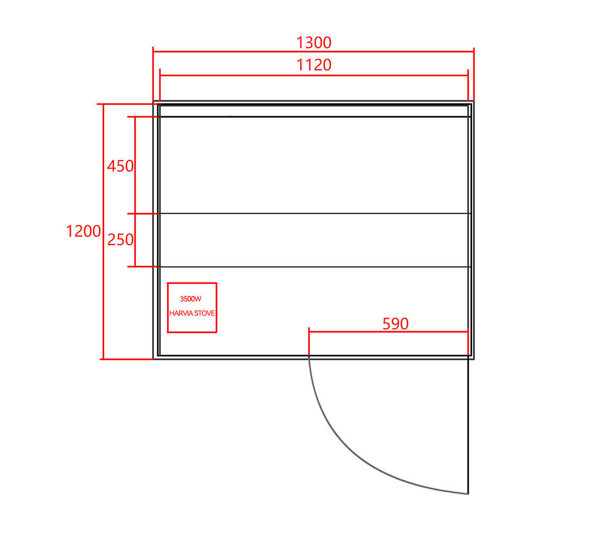 SAUNA für 2 Personen  - Naturfarben, Basics, Glas/Holz (130/120/200cm) - Sanotechnik