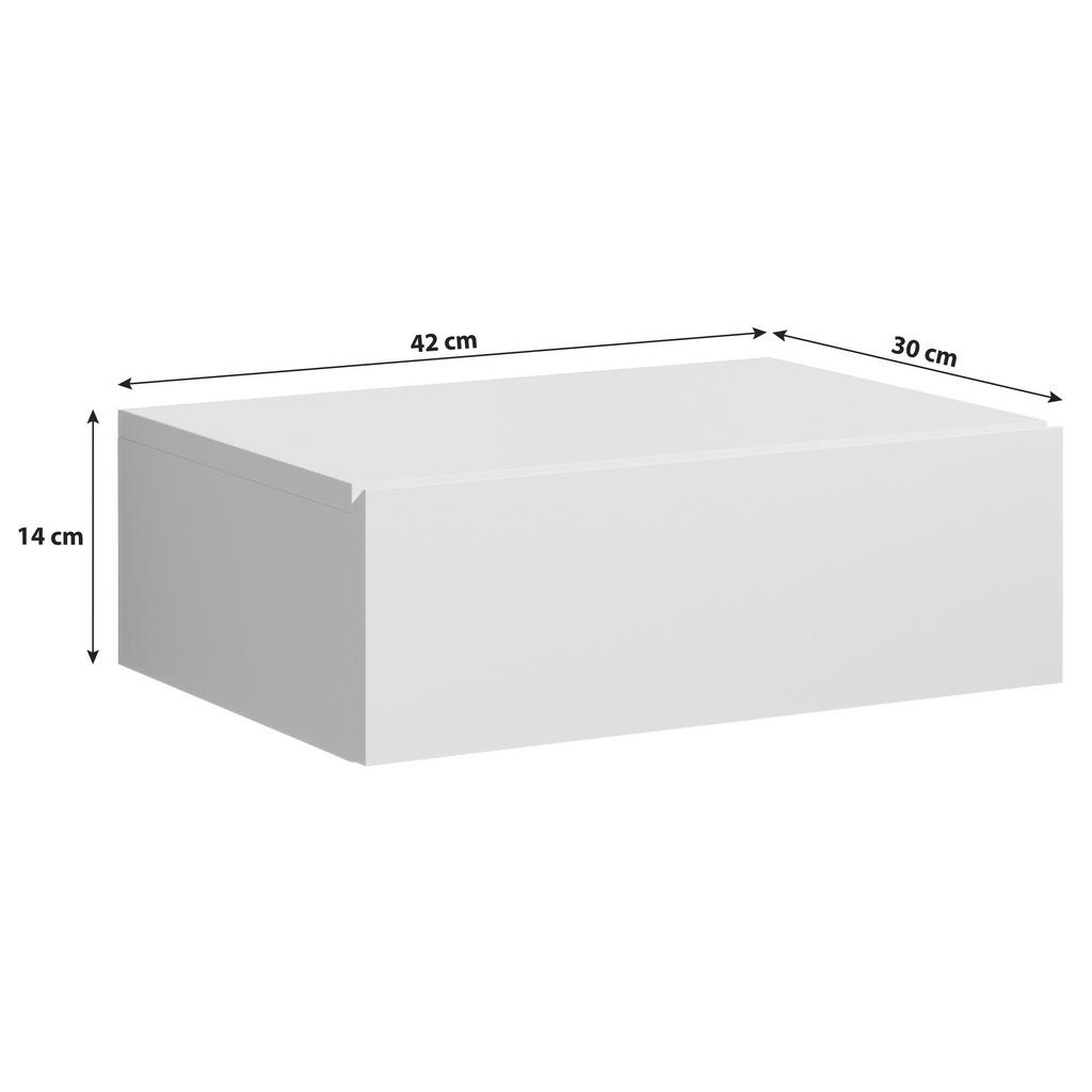 Thumbnail - Livetastic Nachtschrank, Graphit, Holzwerkstoff, 1 Schubladen, 42x14x30 cm, Schlafzimmer, Nachttische