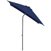 SONNENSCHIRM 200 cm Blau  - Blau/Anthrazit, Basics, Textil/Metall (200/200cm) - Kettler