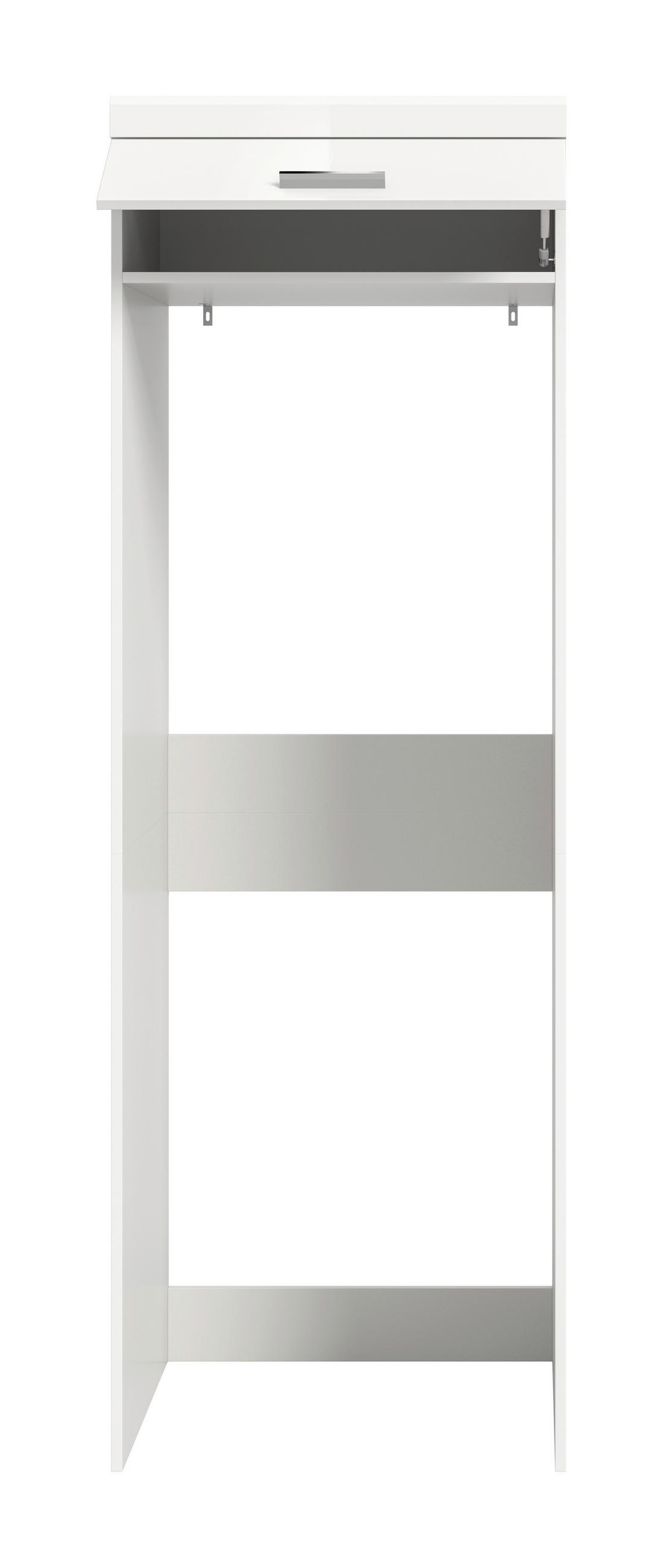 WASCHMASCHINENSCHRANK SCOUT 66/200/68 cm  - Weiß Hochglanz/Silberfarben, Trend, Holzwerkstoff/Kunststoff (66/200/68cm) - MID.YOU