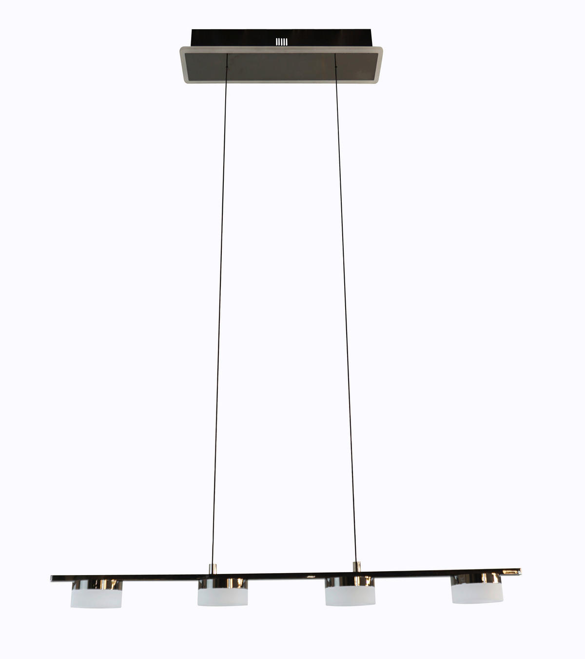 LED-HÄNGELEUCHTE 75/10/150 cm  - Schwarzchrom, Design, Kunststoff/Metall (75/10/150cm)