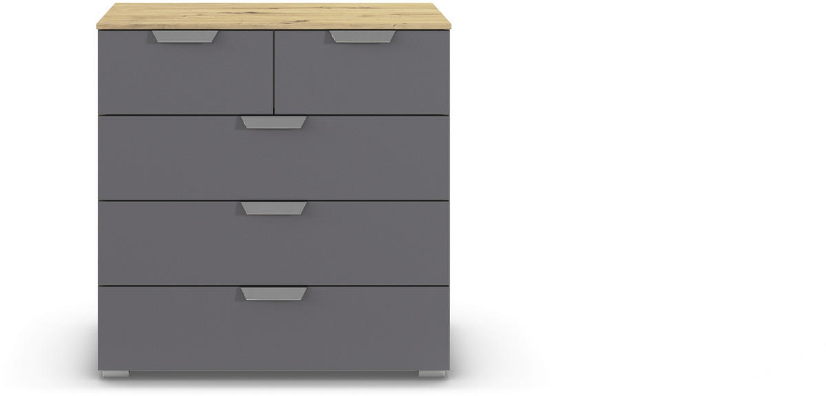 KOMMODE  in 80/81/42 cm  - Chromfarben/Dunkelgrau, Design, Holzwerkstoff/Metall (80/81/42cm) - Carryhome