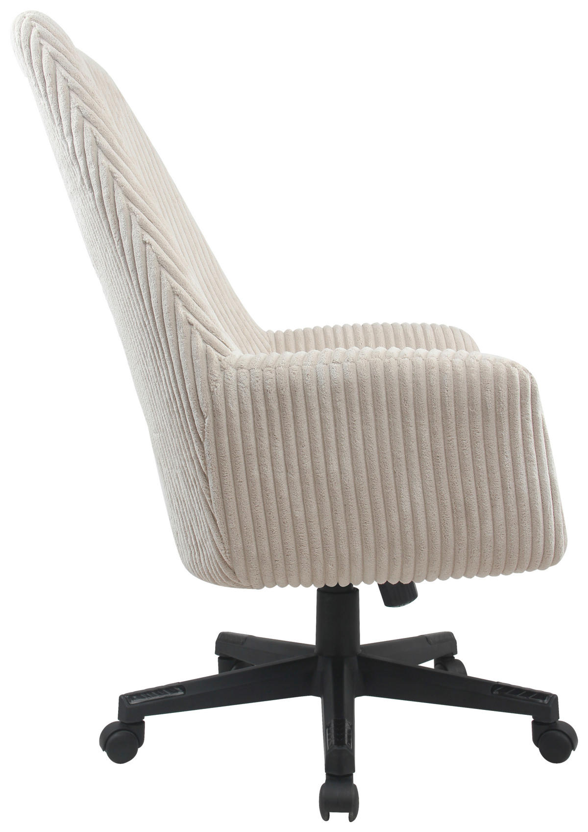 DREHSTUHL  in Cord Creme  - Creme/Schwarz, Modern, Kunststoff/Textil (66/137/68cm) - MID.YOU