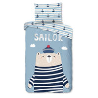 WENDEBETTWÄSCHE 2-teilig Good Morning Renforcé 140/200 cm  - Blau/Perlmutt, Basics, Textil (140/200cm)