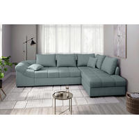 ECKSCHLAFSOFA in Mintgrün Textil   - Schwarz/Mintgrün, Modern, Holz/Textil (298/202cm) - MID.YOU