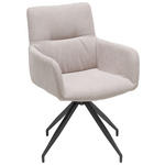 ARMLEHNSTUHL  in Webstoff  - Anthrazit/Hellgrau, KONVENTIONELL, Textil/Metall (58/89/63cm) - Hom`in