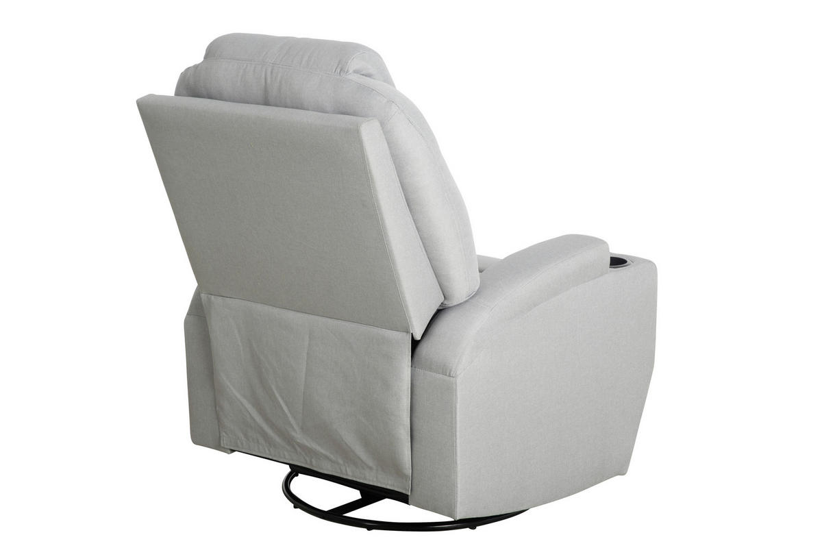 MASSAGESESSEL Mikrofaser Grau    - Schwarz/Grau, MODERN, Textil/Metall (86/110/96cm) - P & B