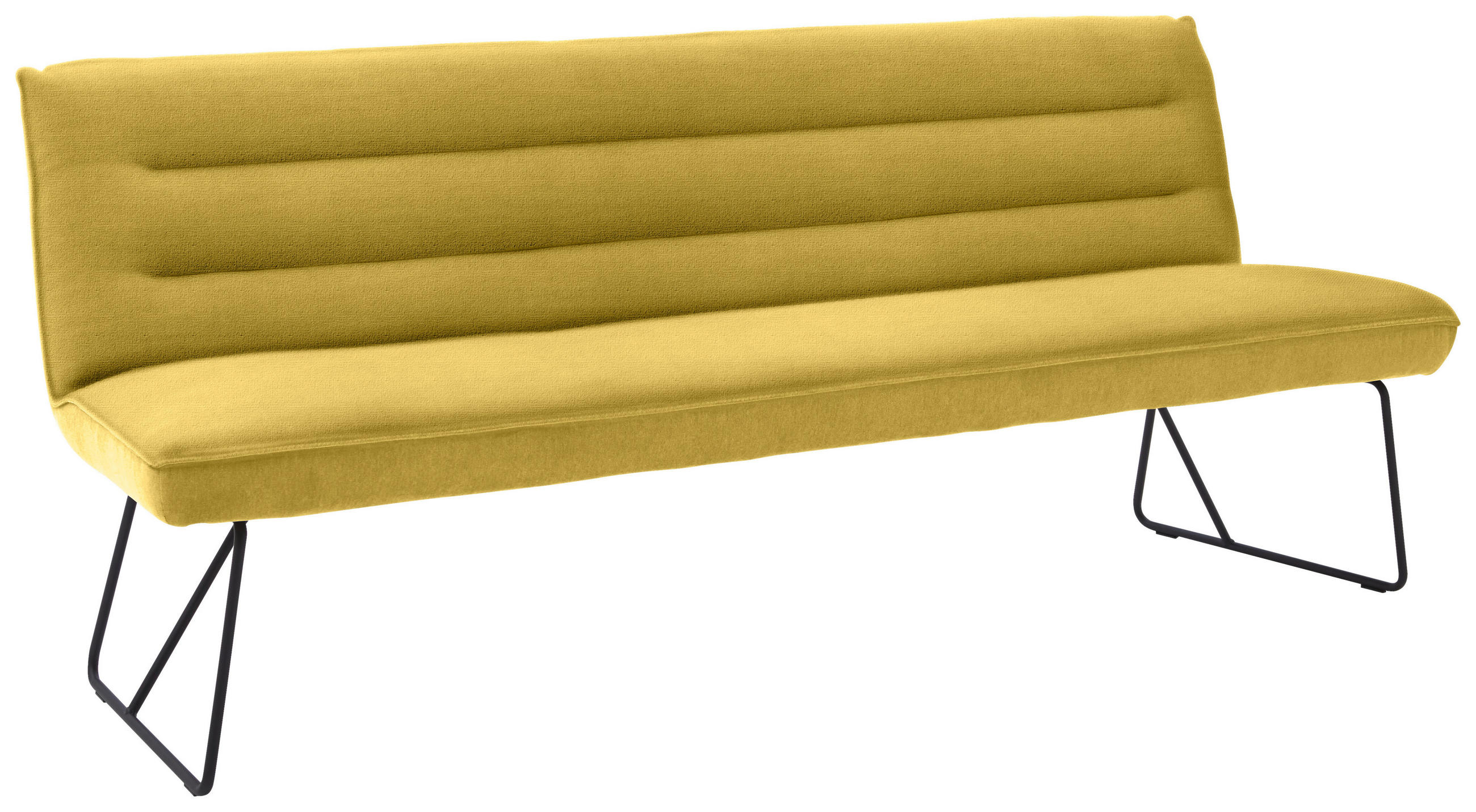SITZBANK 218/89/68 cm  in Gelb, Schwarz  - Gelb/Schwarz, Design, Textil/Metall (218/89/68cm) - Dieter Knoll