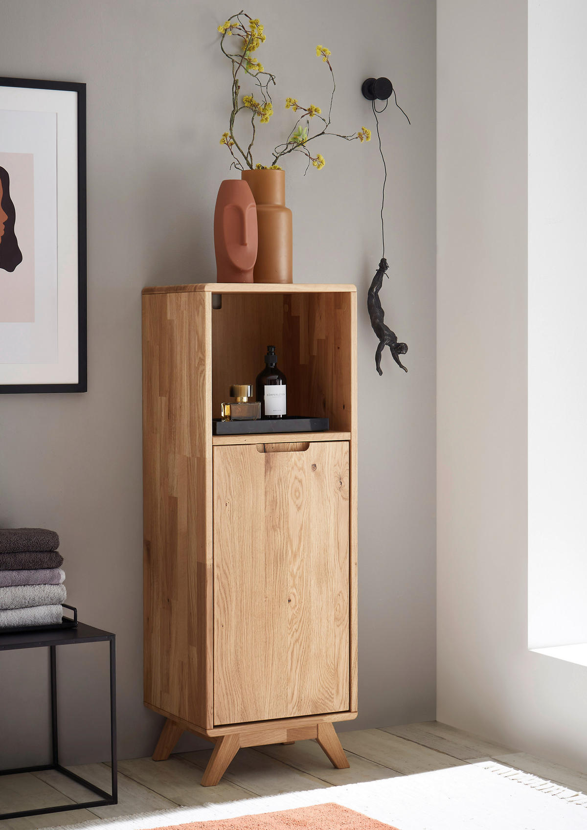 MIDISCHRANK 40/115/35 cm  - Wildeiche, Basics, Holz (40/115/35cm) - Linea Natura