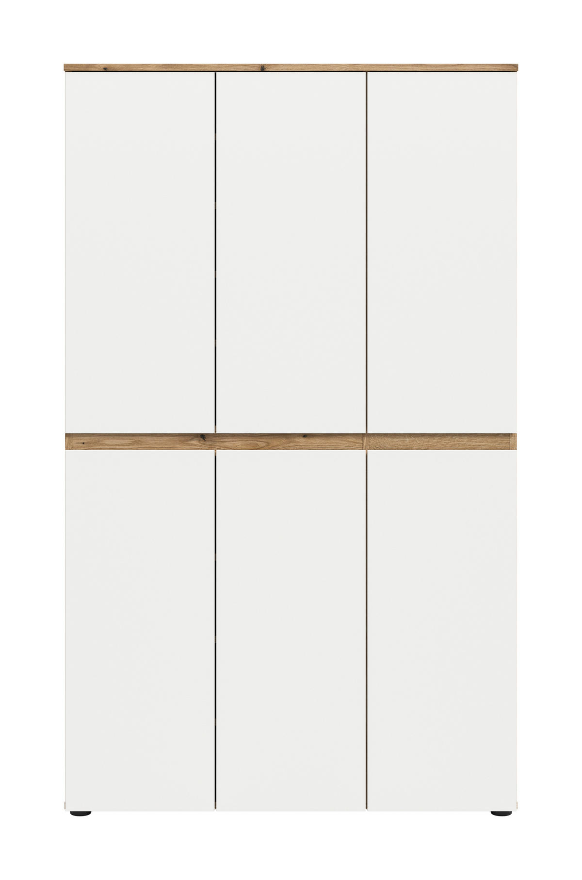 GARDEROBENSCHRANK  in 105/175/37 cm  - Eichefarben/Schwarz, Design, Holzwerkstoff/Kunststoff (105/175/37cm) - Livetastic