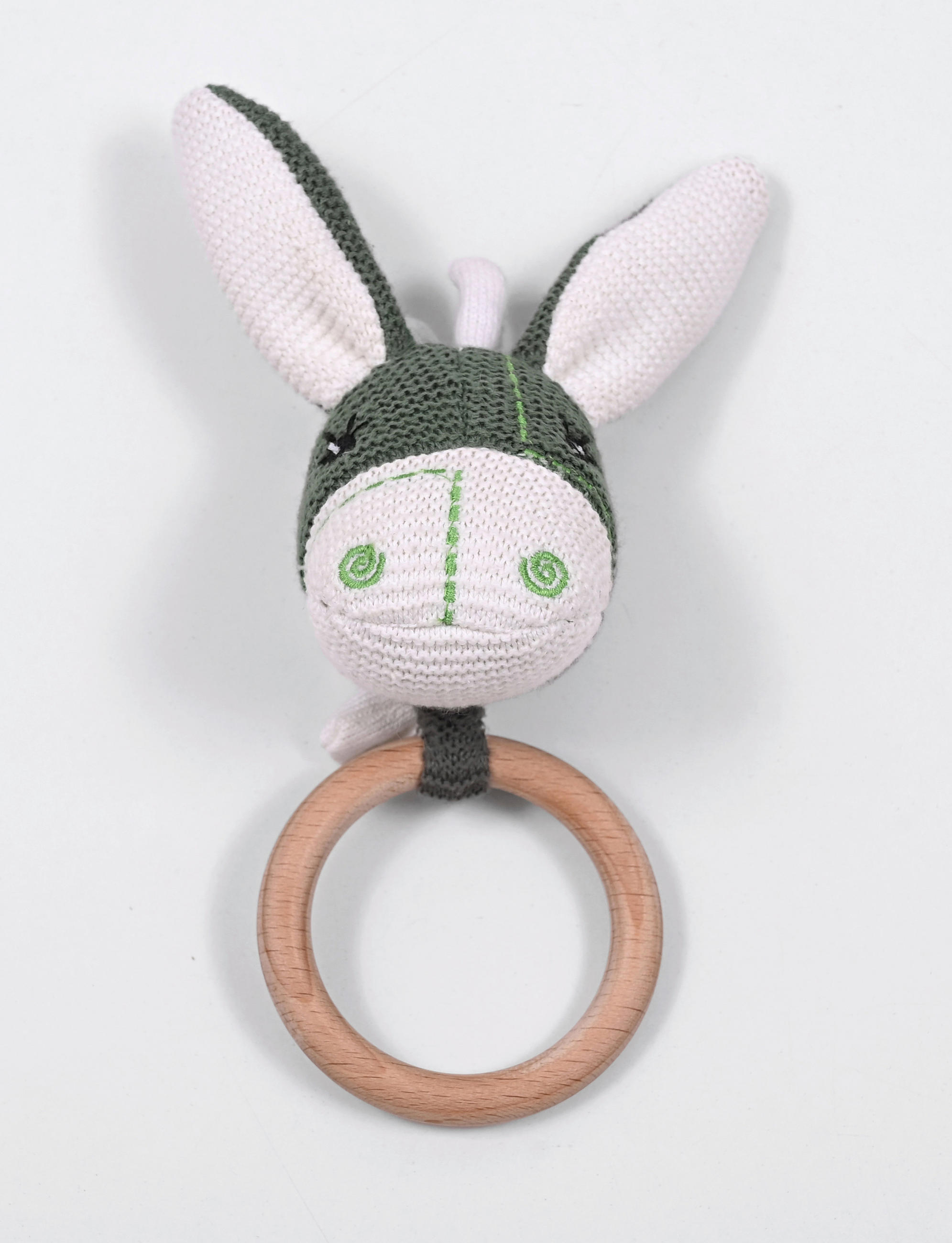 ZVEČKA - zelena/slonovača, Prirodno, tekstil (10/10cm) - Avelia