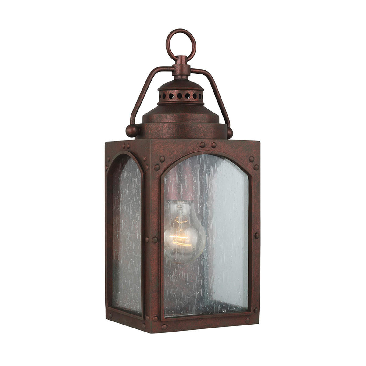 AUSSENWANDLEUCHTE - Kupferfarben, Konventionell, Glas/Kunststoff (15/14,9/34,5cm) - Elstead Lighting