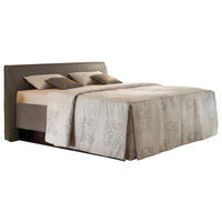 POLSTERBETT 160/200 cm,  in Grau, Matratze, Lattenrost, Bettkasten, Tagesdecke, H2 + H2 = mittel  - Schlammfarben/Weiß, Design, Holzwerkstoff/Textil (160/200cm) - RUF Betten