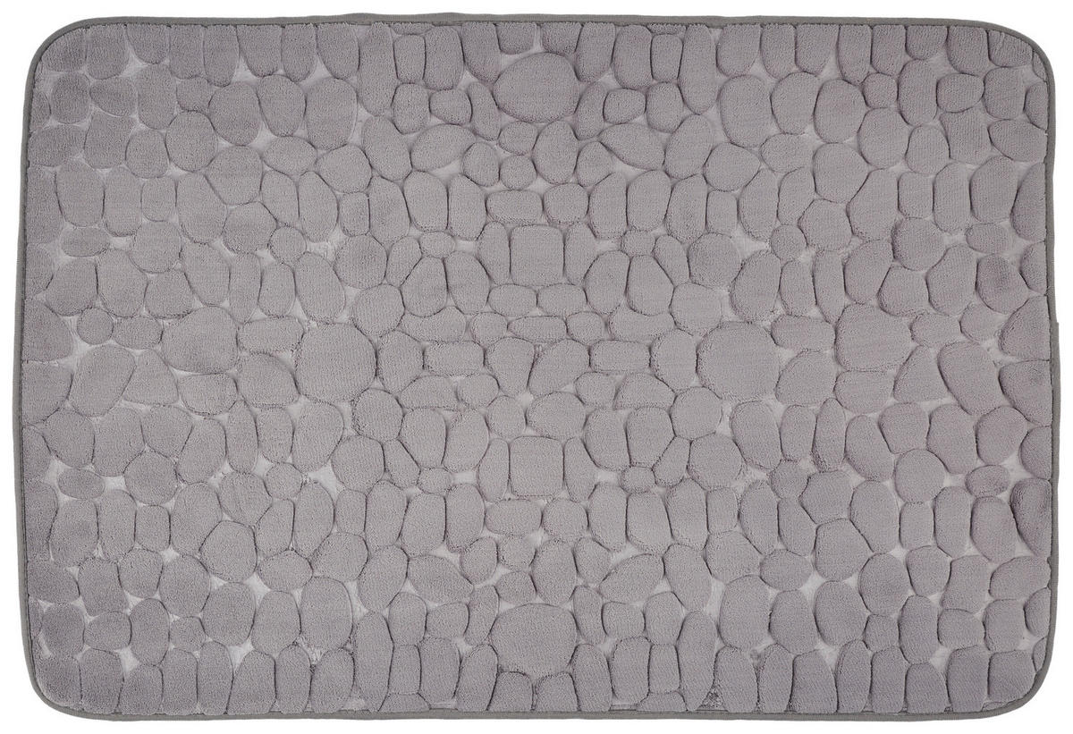 BADEMATTE Anthrazit 60/90 cm  - Anthrazit, Trend, Kunststoff/Textil (60/90cm) - Esposa