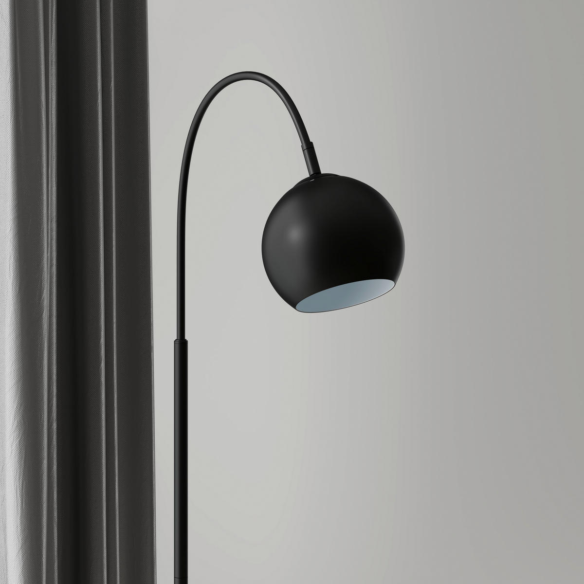 ÁLLÓLÁMPA - fekete, Basics, műanyag/fém (46/25/150cm)