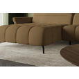 ECKSOFA Olivgrün Flachgewebe Rücken echt, Kopfteilverstellung, Sitztiefenverstellung  - Schwarz/Olivgrün, KONVENTIONELL, Textil/Metall (175/272cm) - Carryhome