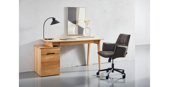 SCHREIBTISCH 156,7/65/74,2 cm  in Eichefarben  - Eichefarben, MODERN, Holz (156,7/65/74,2cm) - Linea Natura