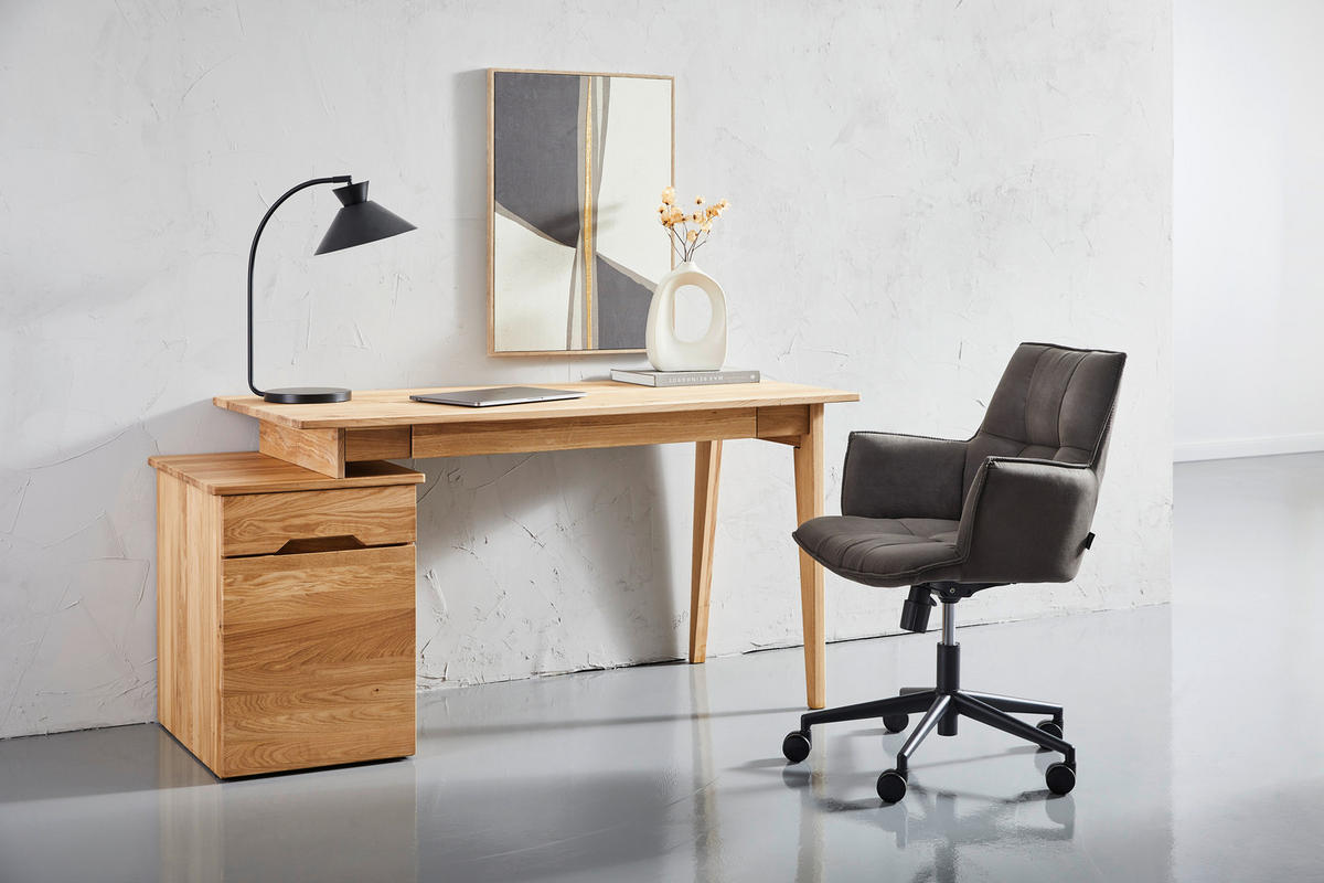 SCHREIBTISCH 156,7/65/74,2 cm  in Eichefarben  - Eichefarben, MODERN, Holz (156,7/65/74,2cm) - Linea Natura