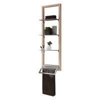 REGAL Wildeiche massiv Eichefarben  - Eichefarben, MODERN, Holz/Metall (38,4cm) - Valdera