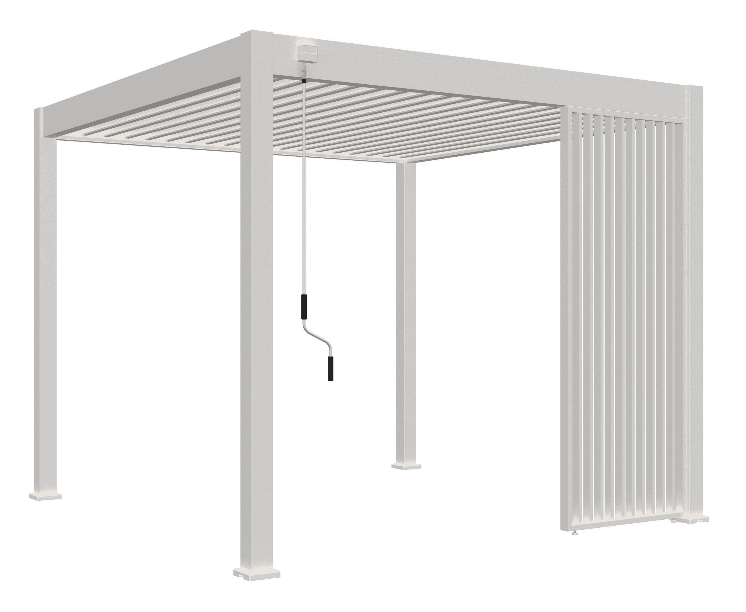 PERGOLA-SEITENTEIL - Weiss, Basics, Metall (93/235/10cm) - Gardenson