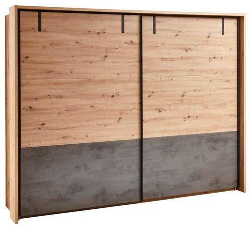 SCHWEBETÜRENSCHRANK 270/210/60 cm 2-türig Eiche Artisan  - Anthrazit/Eiche Artisan, LIFESTYLE, Holzwerkstoff/Metall (270/210/60cm) - Ti'me