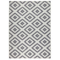 OUTDOORTEPPICH 160/230 cm Twin Creme, Grau  - Creme/Grau, Basics, Kunststoff (160/230cm)