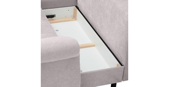 ECKSOFA Beige Flachgewebe - Beige/Schwarz, Design, Kunststoff/Textil (175/278cm) - Xora