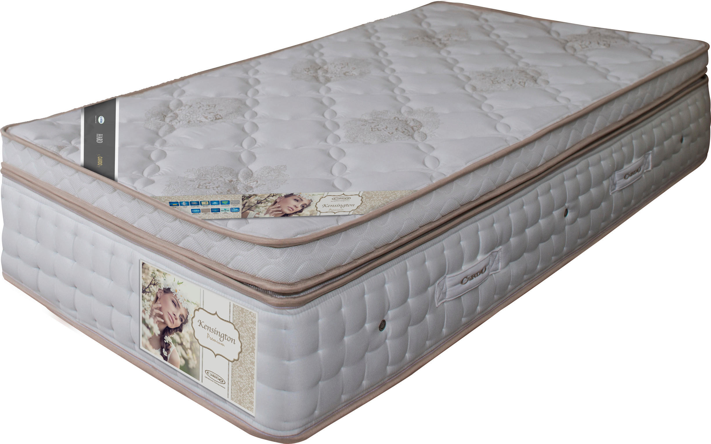 TÁSKARUGÓS MATRAC 180/200 cm  - fehér, Basics, textil (180/200cm) - Cardo