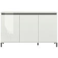 SIDEBOARD 138/94/40 cm  - Weiß Hochglanz/Anthrazit, Design, Holzwerkstoff/Kunststoff (138/94/40cm) - Xora