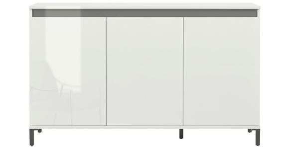 SIDEBOARD Weiß, Weiß Hochglanz 138/94/40 cm - Weiß Hochglanz/Anthrazit, Design, Holzwerkstoff/Kunststoff (138/94/40cm) - Xora