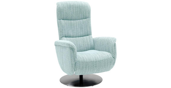 RELAXSESSEL Flachgewebe Relaxfunktion, Kopfteilverstellung, Fußteilverstellung, Rücken echt    - Edelstahlfarben/Hellblau, Design, Textil/Metall (71/112/83cm) - Dieter Knoll