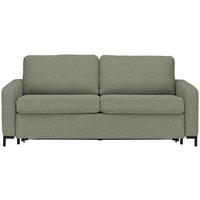 SCHLAFSOFA in Webstoff Grün  - Schwarz/Grün, KONVENTIONELL, Textil/Metall (187/84/97cm) - Welnova