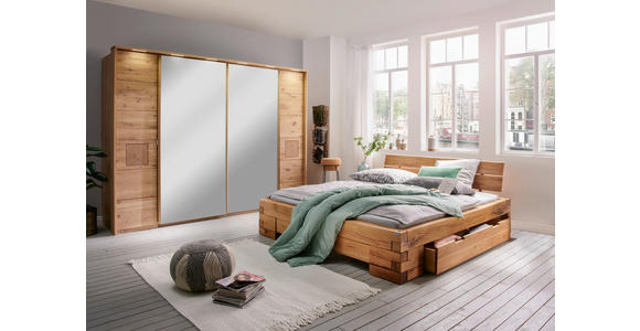 BETT 180/200 cm  in Eichefarben  - Eichefarben, Natur, Holz (180/200cm) - Linea Natura