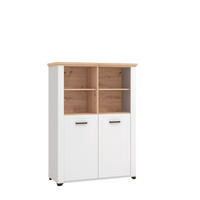 VITRIN fehér, Artisan tölgy  - Artisan tölgy/fehér, Basics, faalapú anyag/fém (104/143/41cm) - Landscape